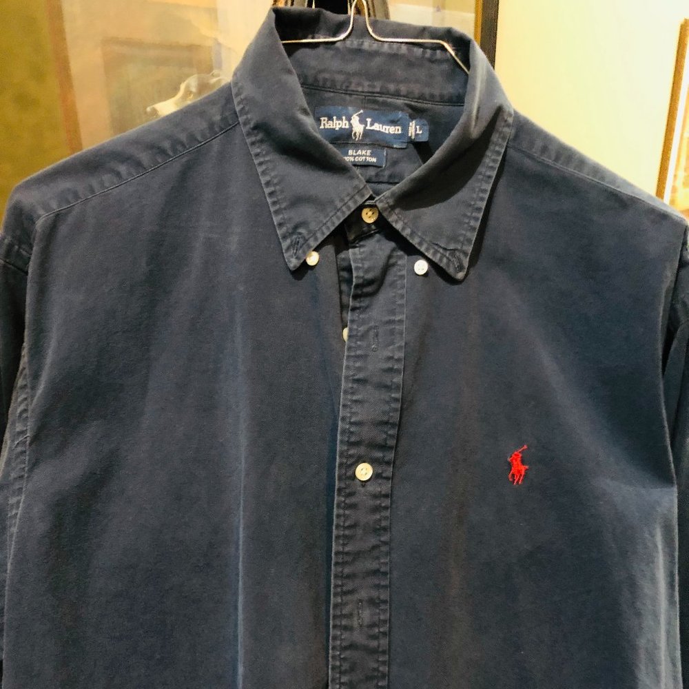 Men's Ralph Lauren Navy long sleeve button down L